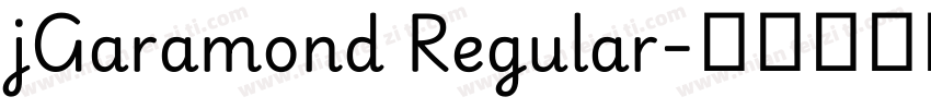 jGaramond Regular字体转换